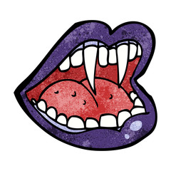 Obraz premium cartoon vampire mouth
