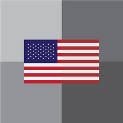 American Independence Day Patriotic background. Vector Flat desi