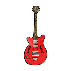 Naklejka premium cartoon electric guitar
