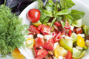 tomatoes and lettuce
