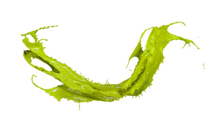 Colored splashes in stripe shape