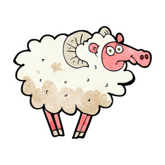 cartoon dirty sheep