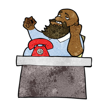 recommend clip art: cartoon arrogant boss man
