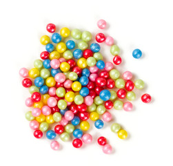 sugar pearls isolated on white