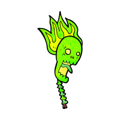 spooky cartoon skull