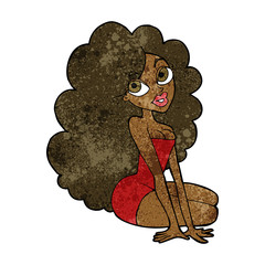cartoon pretty woman
