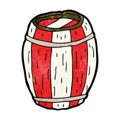 cartoon painted barrel