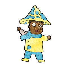cartoon magical mushroom man