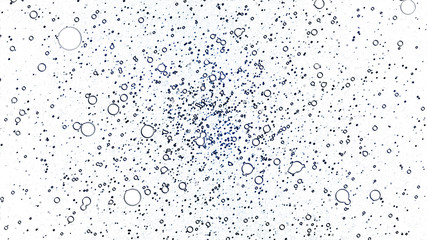 Sketchy Dots and Bubbles Background - Blue