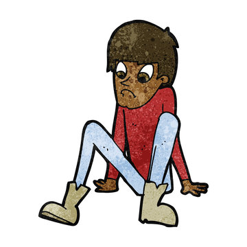 recommend clip art: cartoon boy sitting on floor
