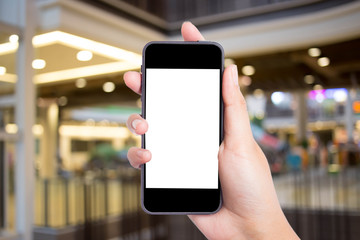 Taking a picture with a smart phone.