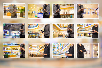 Businesswoman in the shopping mall.