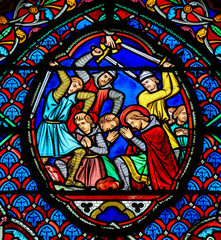 Stained glass window in Tours