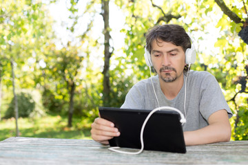 Man at the garden