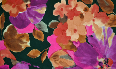 Background with fabric flowers