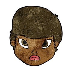 cartoon serious face