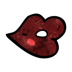cartoon glossy lips