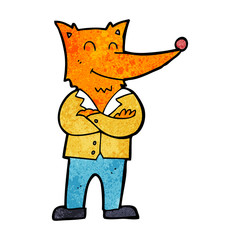 cartoon fox in shirt