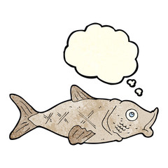 cartoon fish with thought bubble