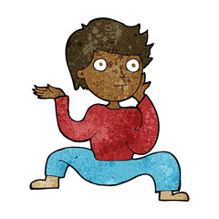 cartoon boy doing crazy dance