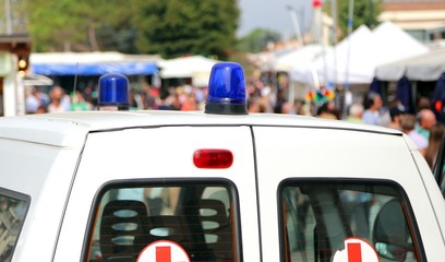 Siren of ambulances during the sporting event