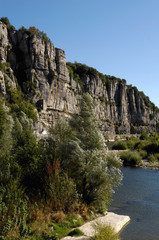 Ardeche River in Balazuc, France