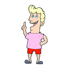 cartoon man with idea