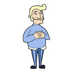 cartoon mustache man