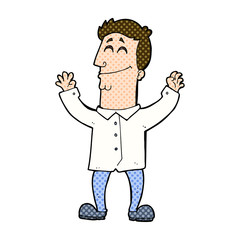 cartoon happy man
