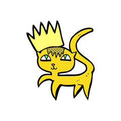 cartoon cat with crown