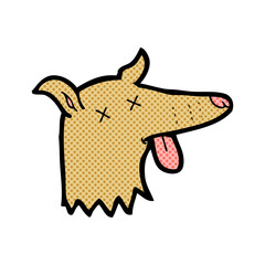 cartoon dead dog face