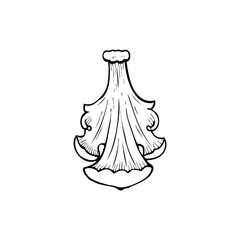 traditional hand drawn floral swirl