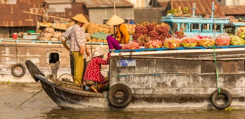 Fotobehang Mekongdelta in Vietnam © Simon Dannhauer