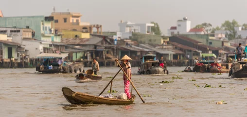 Papier Peint photo autocollant Rivière Mekong Delta in Vietnam