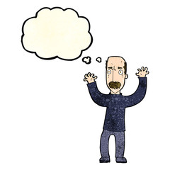 cartoon angry dad with thought bubble