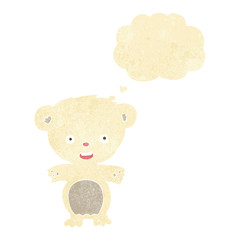 cartoon polar bear with thought bubble