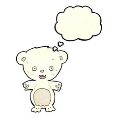 cartoon polar bear with thought bubble