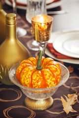 Thanksgiving table setting decoration