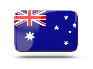 Square icon with flag of australia