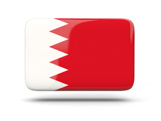 Square icon with flag of bahrain