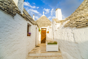 The Trulli houses of Alberobello in Apulia in Italy