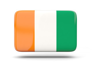 Square icon with flag of cote d Ivoire