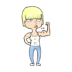 cartoon gym woman