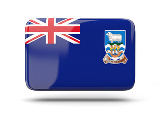 Square icon with flag of falkland islands