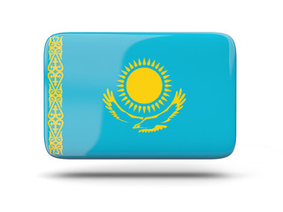 Square icon with flag of kazakhstan
