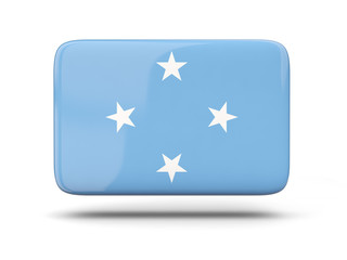 Square icon with flag of micronesia