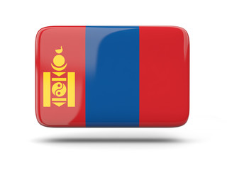 Square icon with flag of mongolia