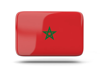 Square icon with flag of morocco