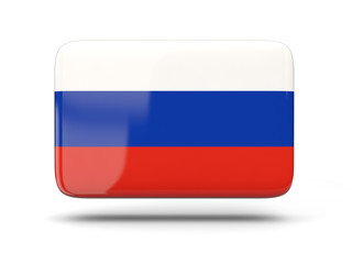 Square icon with flag of russia