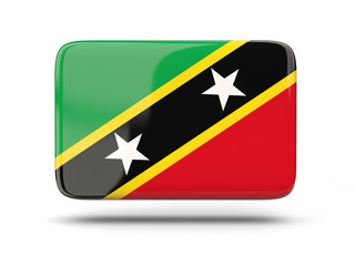 Square icon with flag of saint kitts and nevis